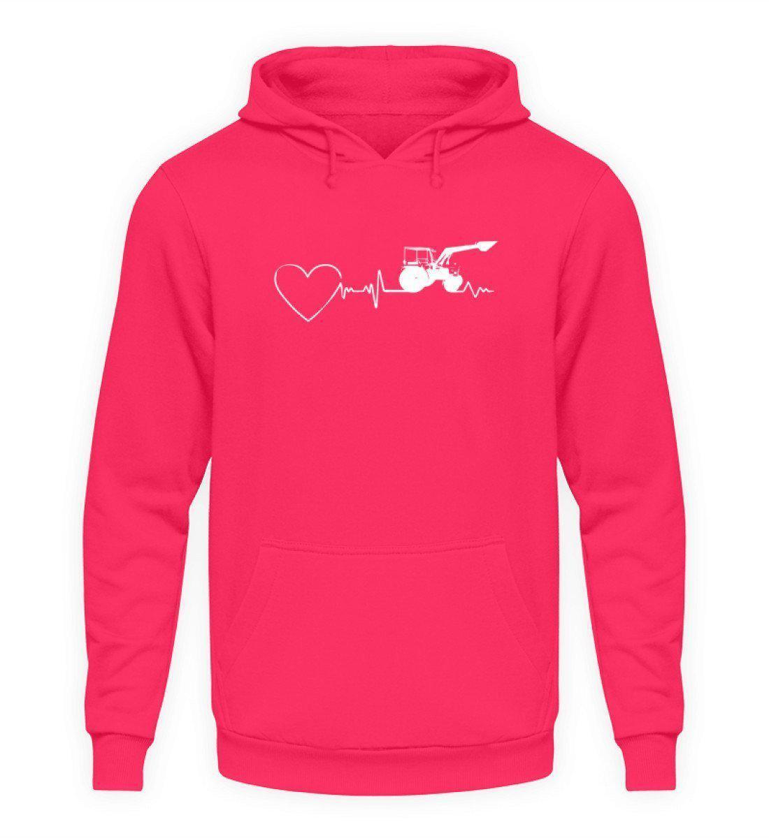 Heartbeat Frontlader · Unisex Kapuzenpullover Hoodie-Unisex Hoodie-Hot Pink-L-Agrarstarz