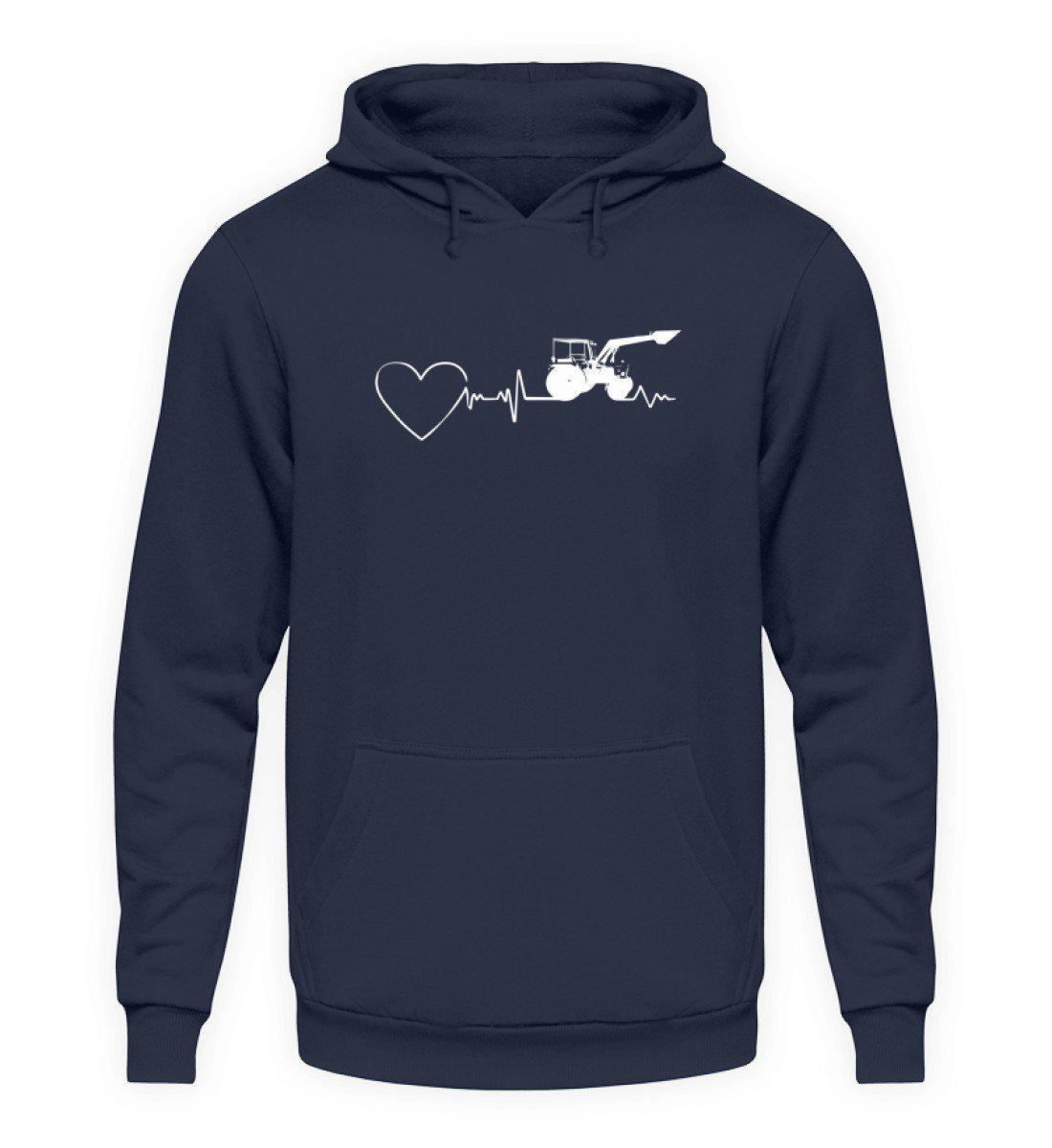 Heartbeat Frontlader · Unisex Kapuzenpullover Hoodie-Unisex Hoodie-Oxford Navy-L-Agrarstarz