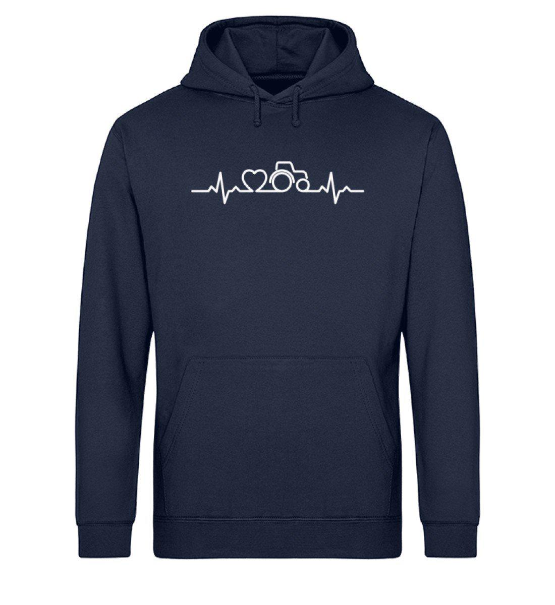 Heartbeat Herz Traktor · Unisex Organic Hoodie-Drummer Hoodie ST/ST-French Navy-XS-Agrarstarz