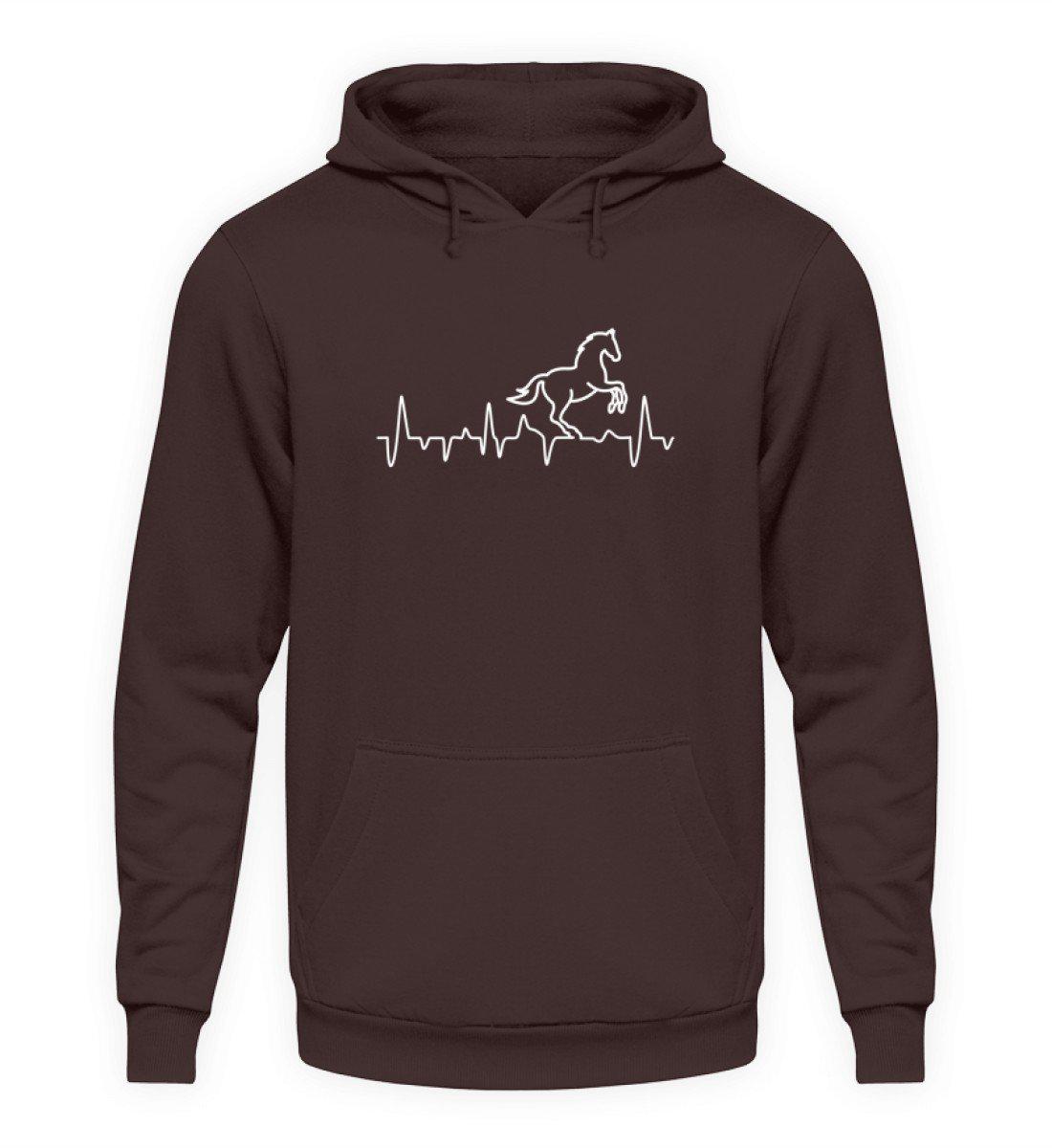 Heartbeat Pferd · Unisex Kapuzenpullover Hoodie-Unisex Hoodie-Hot Chocolate-S-Agrarstarz