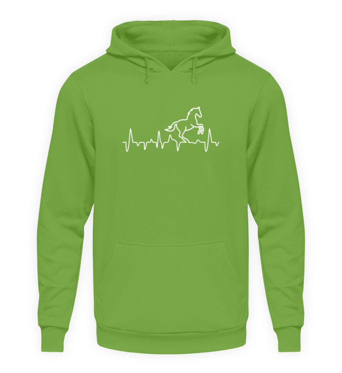 Heartbeat Pferd · Unisex Kapuzenpullover Hoodie-Unisex Hoodie-LimeGreen-S-Agrarstarz