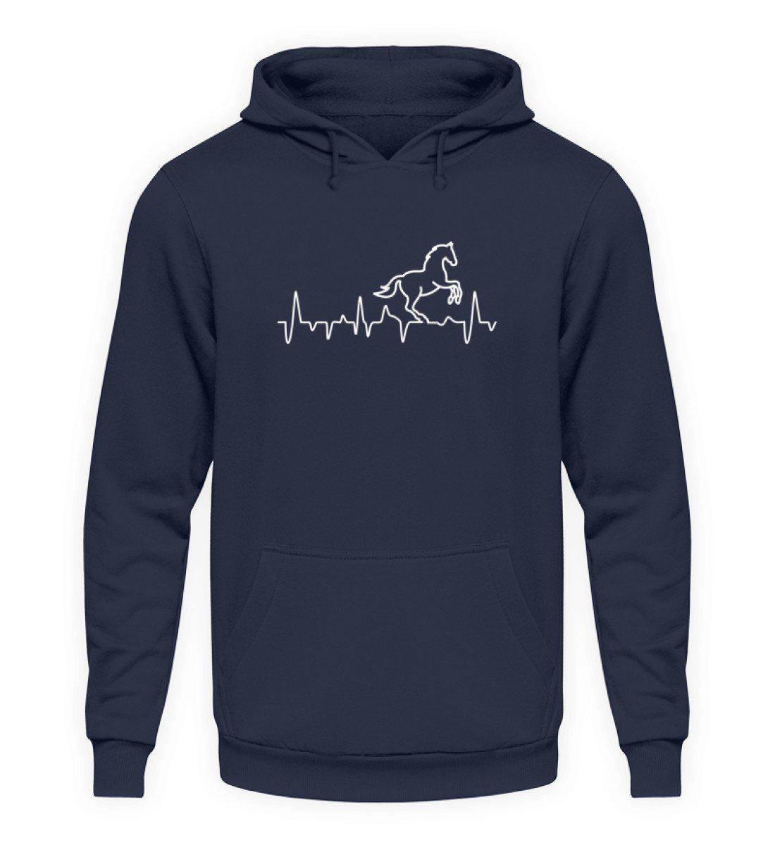 Heartbeat Pferd · Unisex Kapuzenpullover Hoodie-Unisex Hoodie-Oxford Navy-S-Agrarstarz