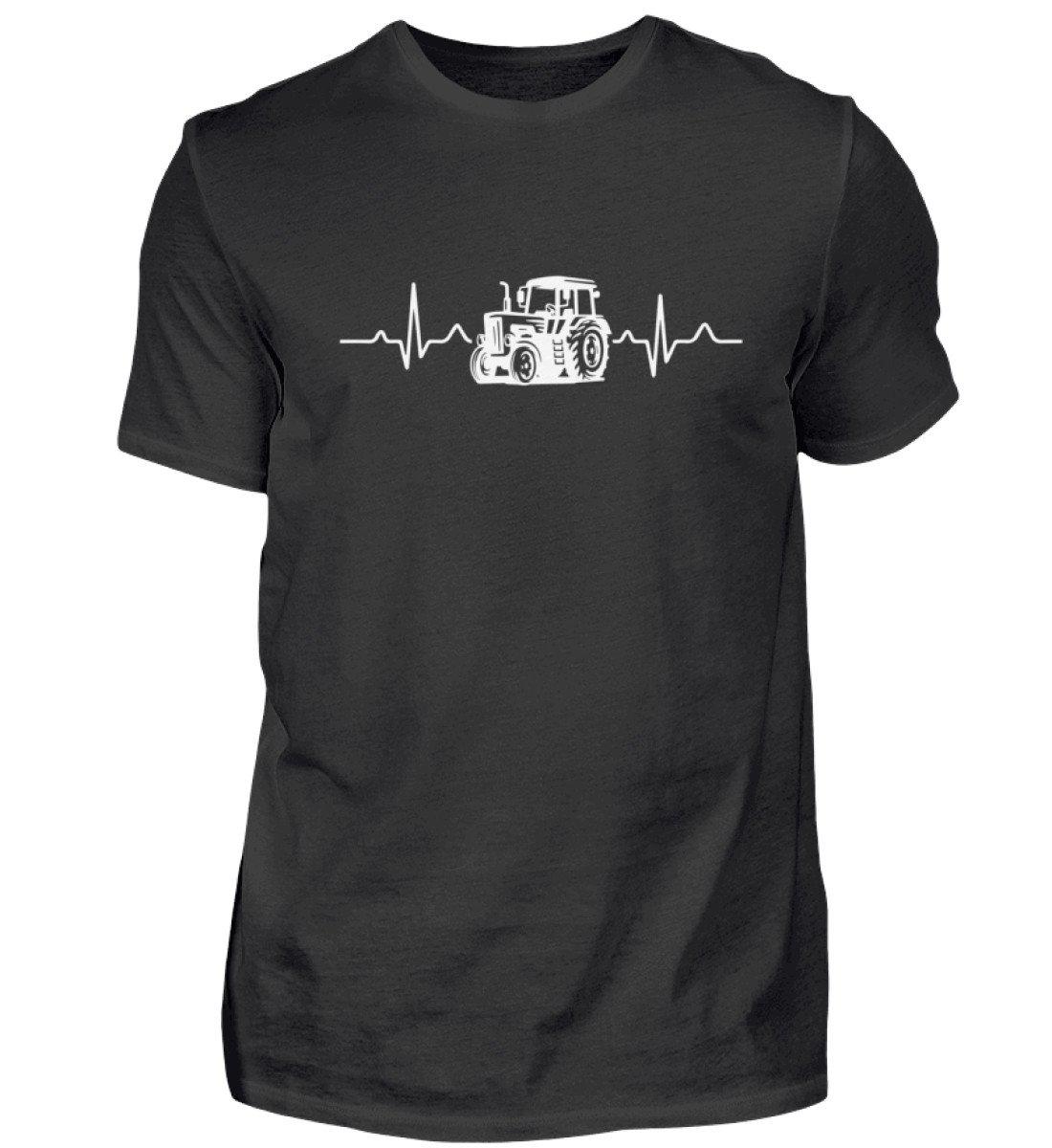 Heartbeat Traktor · Herren T-Shirt-Herren Basic T-Shirt-Black-S-Agrarstarz