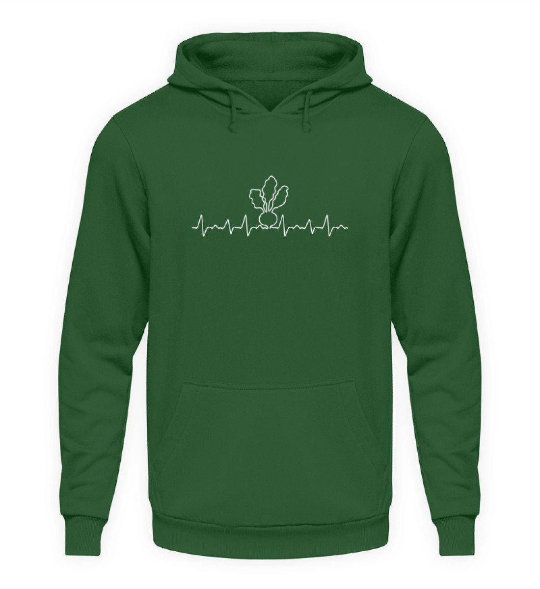 Heartbeat Zuckerrübe · Unisex Kapuzenpullover Hoodie-Unisex Hoodie-Bottle Green-S-Agrarstarz
