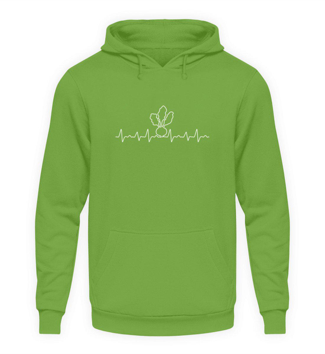 Heartbeat Zuckerrübe · Unisex Kapuzenpullover Hoodie-Unisex Hoodie-LimeGreen-S-Agrarstarz