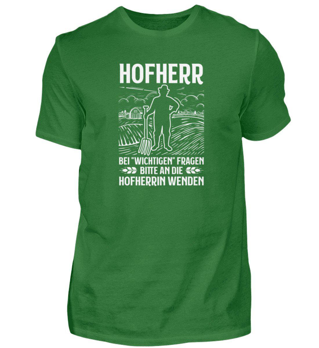 Hofherr wichtige Fragen Hofherrin · Herren T-Shirt-Herren Basic T-Shirt-Kelly Green-S-Agrarstarz