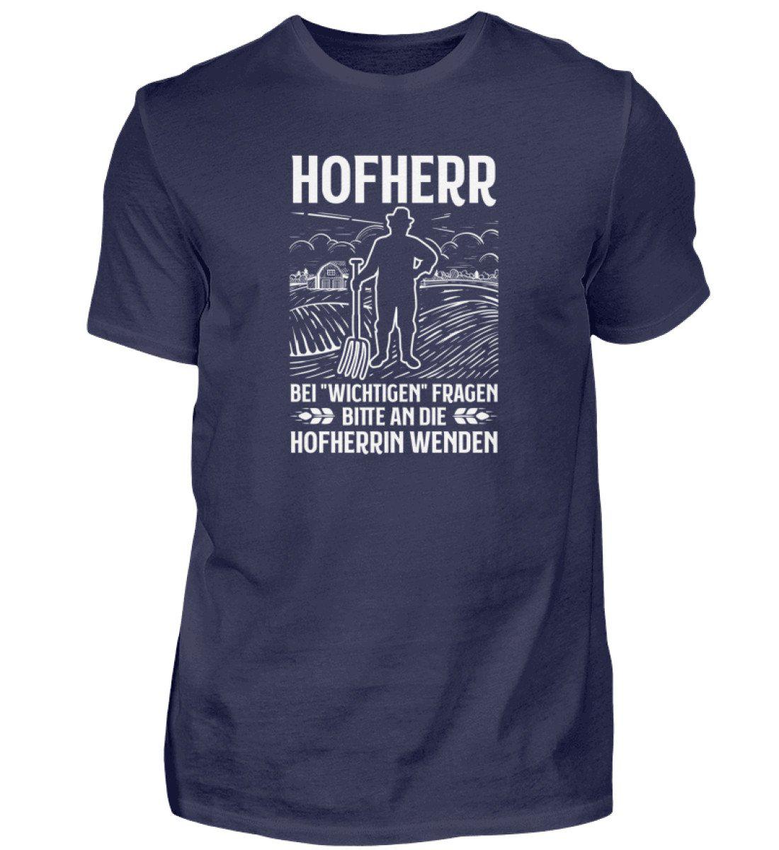 Hofherr wichtige Fragen Hofherrin · Herren T-Shirt-Herren Basic T-Shirt-Navy-S-Agrarstarz