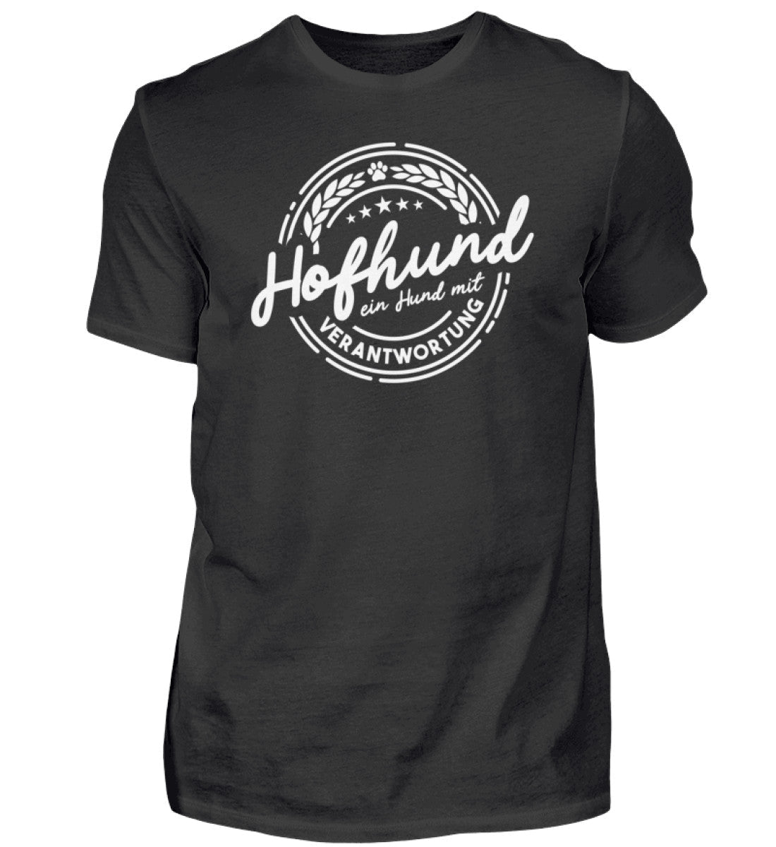 Hofhund mit Verantwortung · Herren T-Shirt-Herren Basic T-Shirt-Black-S-Agrarstarz