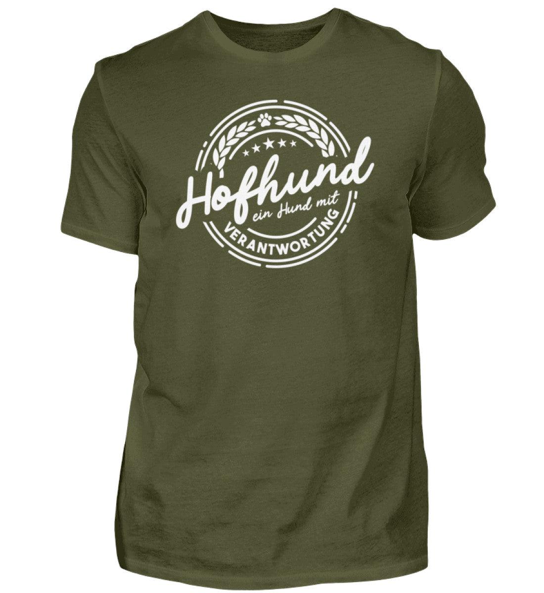 Hofhund mit Verantwortung · Herren T-Shirt-Herren Basic T-Shirt-Urban Khaki-S-Agrarstarz