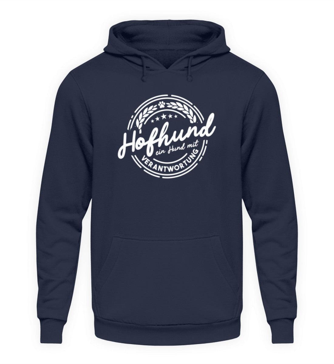 Hofhund mit Verantwortung · Unisex Kapuzenpullover Hoodie-Unisex Hoodie-Oxford Navy-S-Agrarstarz