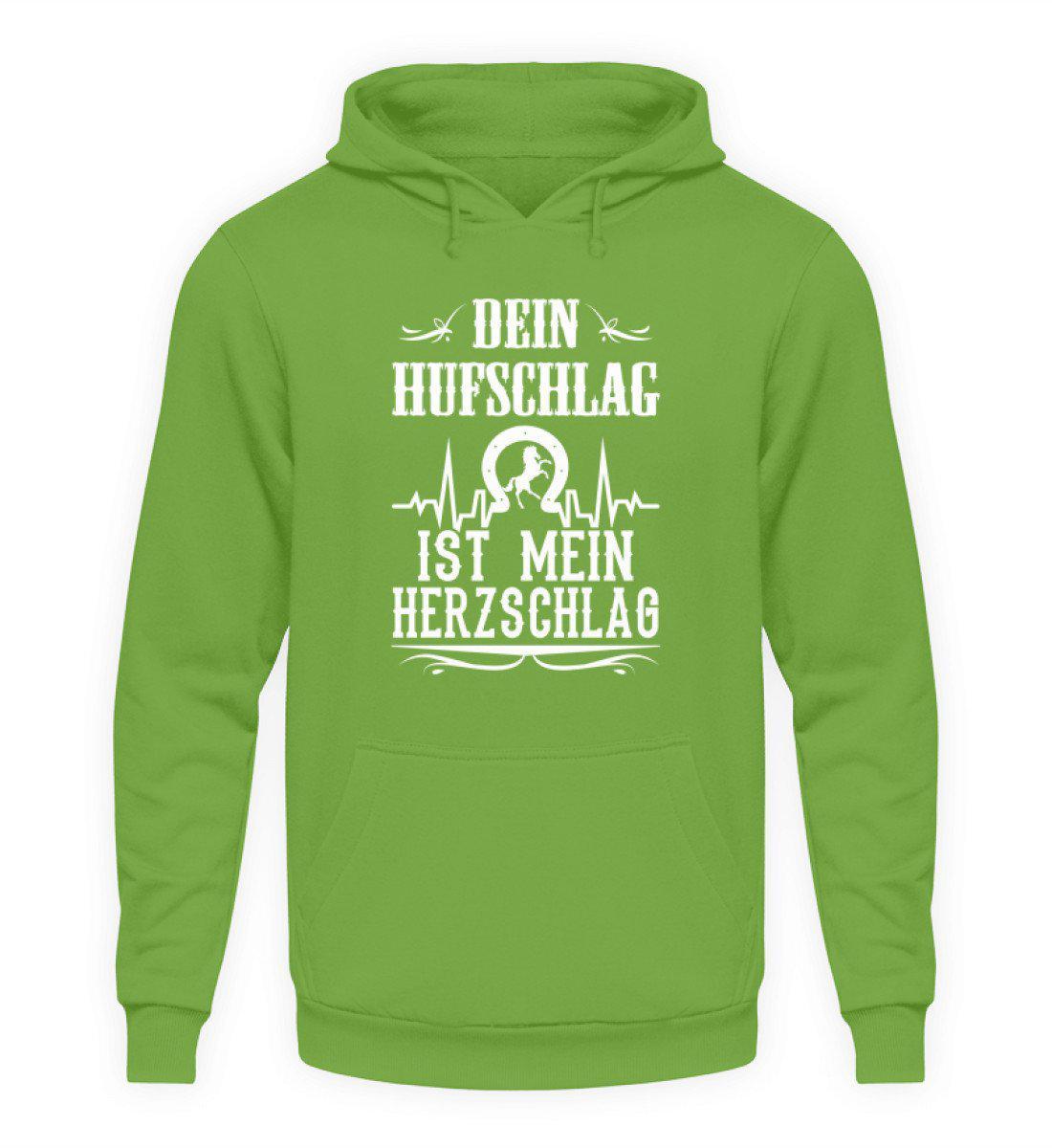 Hufschlag Herzschlag · Unisex Kapuzenpullover Hoodie-Unisex Hoodie-LimeGreen-S-Agrarstarz