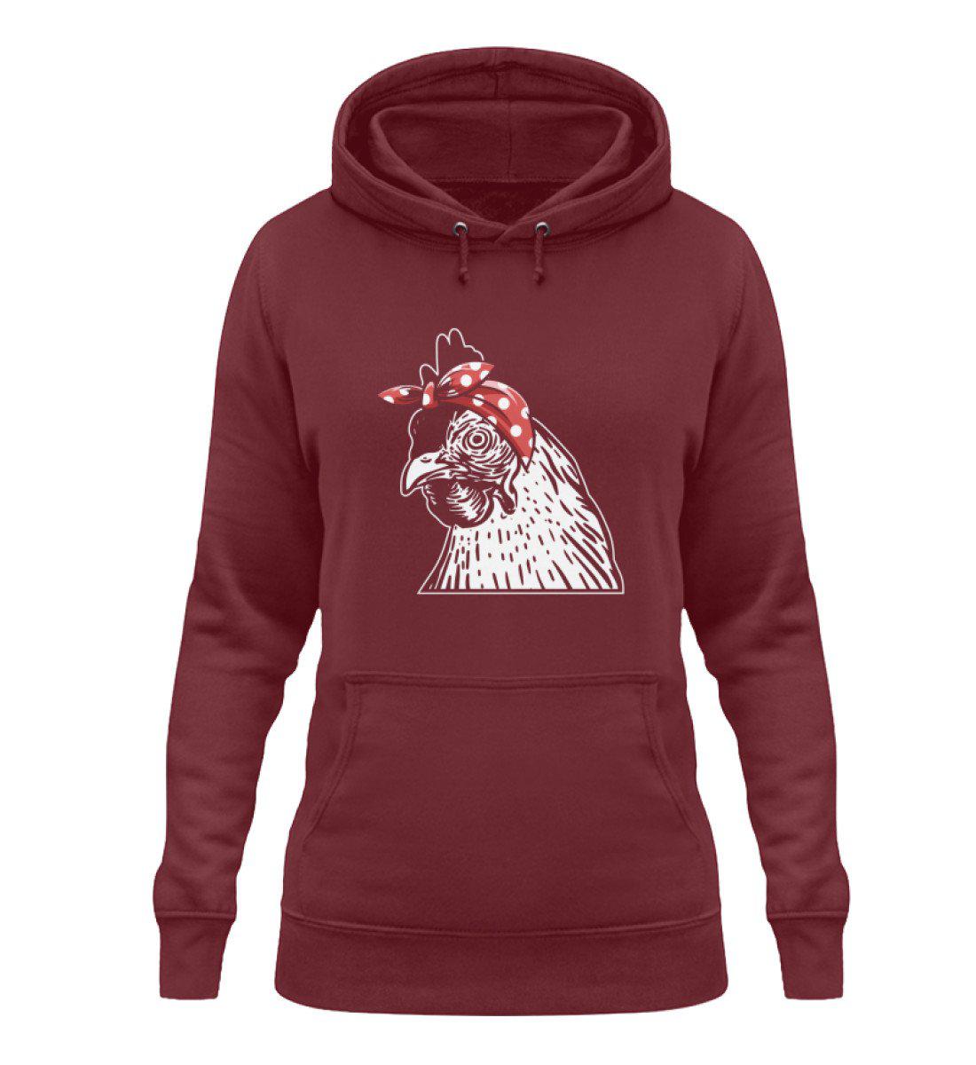 Huhn Band · Damen Hoodie-Damen Hoodie-Burgundy-XS-Agrarstarz