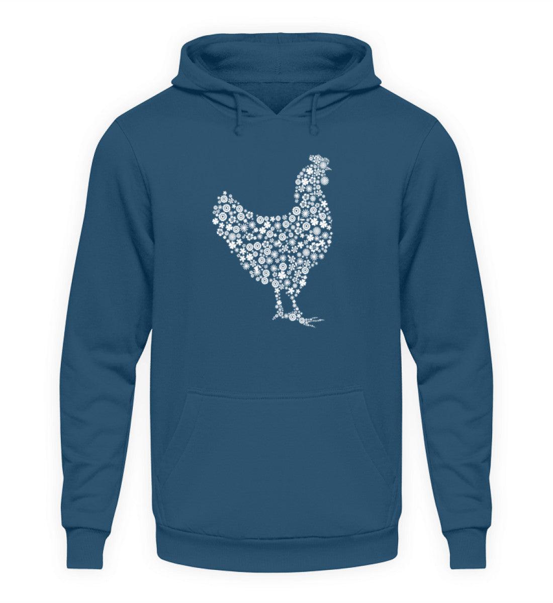 Huhn Blumen · Unisex Kapuzenpullover Hoodie-Unisex Hoodie-Airforce Blue-S-Agrarstarz