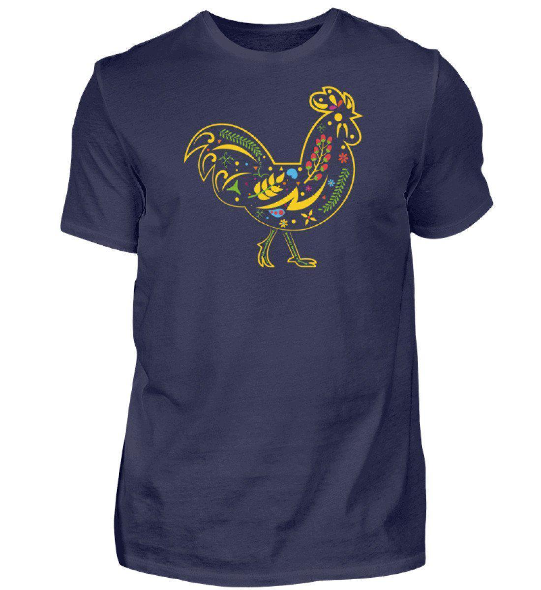 Huhn Colourful · Herren T-Shirt-Herren Basic T-Shirt-Navy-S-Agrarstarz