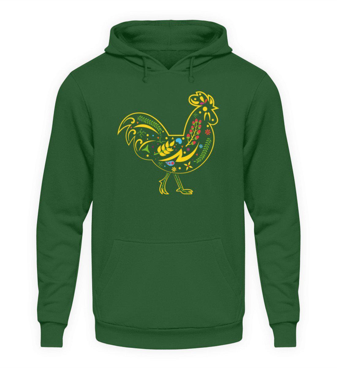 Huhn Colourful · Unisex Kapuzenpullover Hoodie-Unisex Hoodie-Bottle Green-L-Agrarstarz