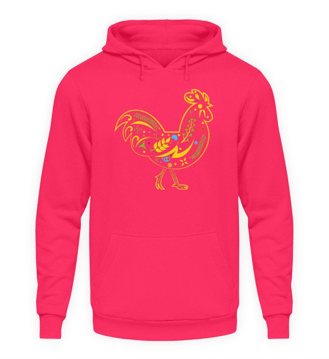 Huhn Colourful · Unisex Kapuzenpullover Hoodie-Unisex Hoodie-Hot Pink-L-Agrarstarz