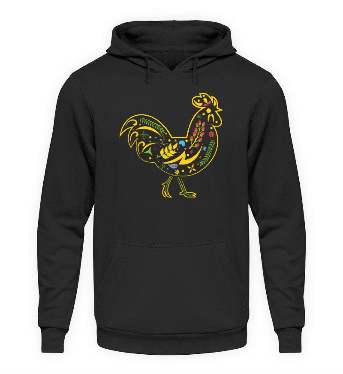 Huhn Colourful · Unisex Kapuzenpullover Hoodie-Unisex Hoodie-Jet Black-L-Agrarstarz