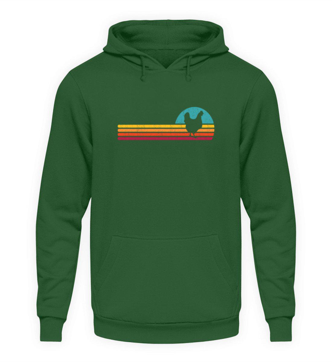 Huhn Retro · Unisex Kapuzenpullover Hoodie-Unisex Hoodie-Bottle Green-S-Agrarstarz