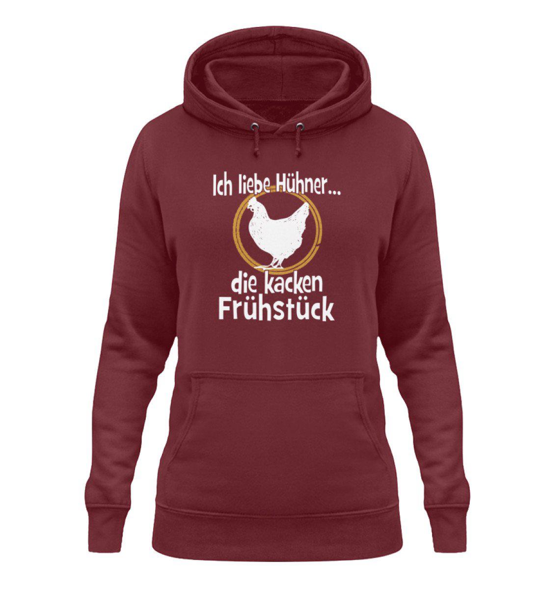 Hühner Frühstück · Damen Hoodie-Damen Hoodie-Burgundy-XS-Agrarstarz
