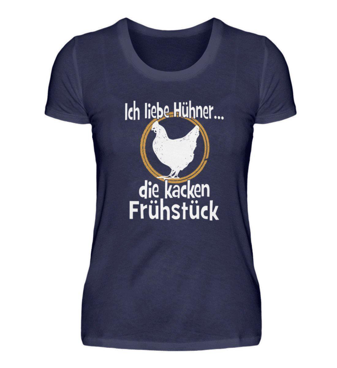 Hühner Frühstück · Damen T-Shirt-Damen Basic T-Shirt-Navy-S-Agrarstarz