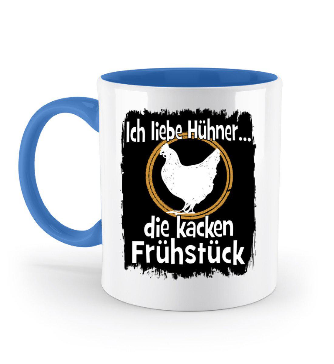 Hühner Frühstück · Keramik Tasse zweifarbig-Keramik Tasse Zweifarbig-Blue-330ml-Agrarstarz