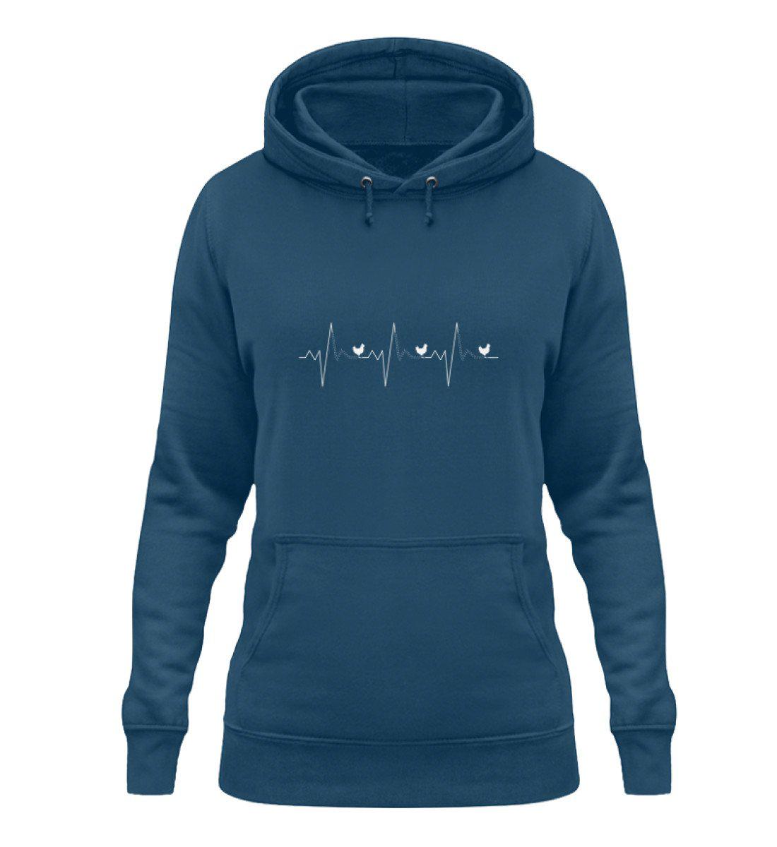 Hühner Heartbeat 2 · Damen Hoodie-Damen Hoodie-Airforce Blue-XS-Agrarstarz