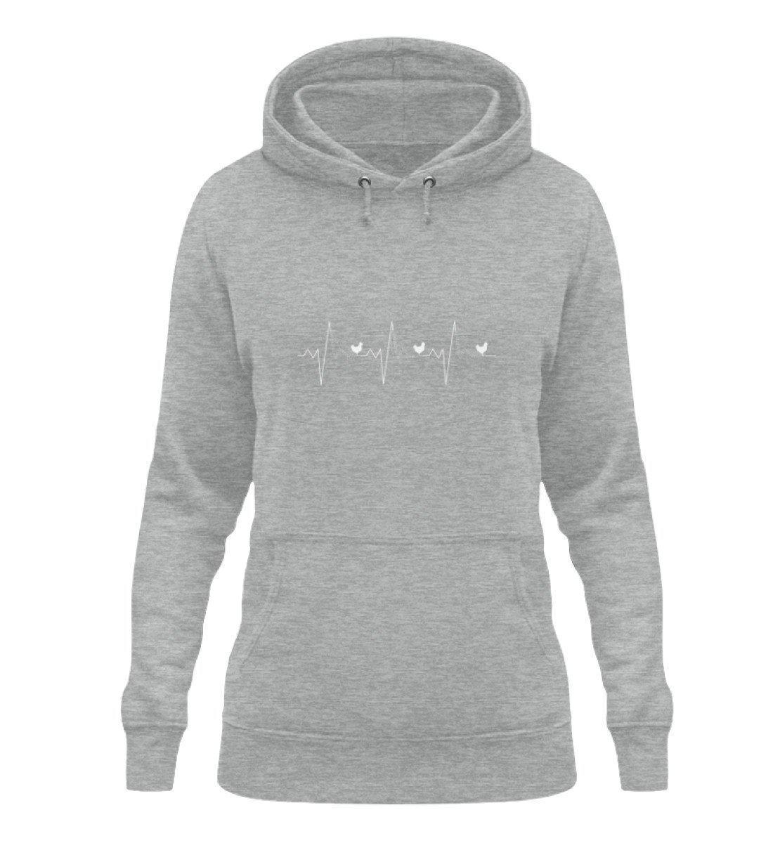 Hühner Heartbeat 2 · Damen Hoodie-Damen Hoodie-Heather Sport Grey-XS-Agrarstarz