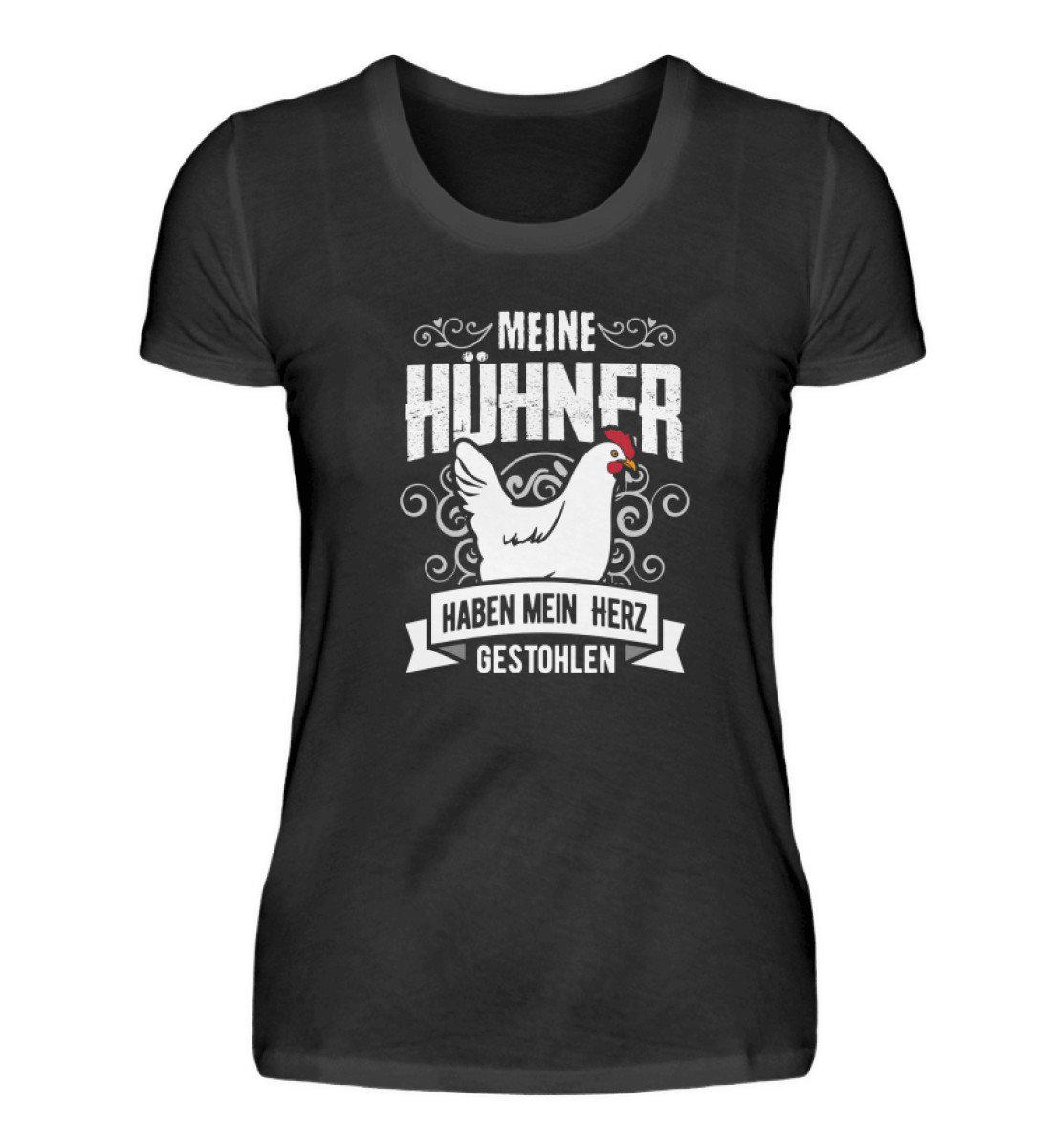 Hühner Herz gestohlen · Damen T-Shirt-Damen Basic T-Shirt-Black-S-Agrarstarz