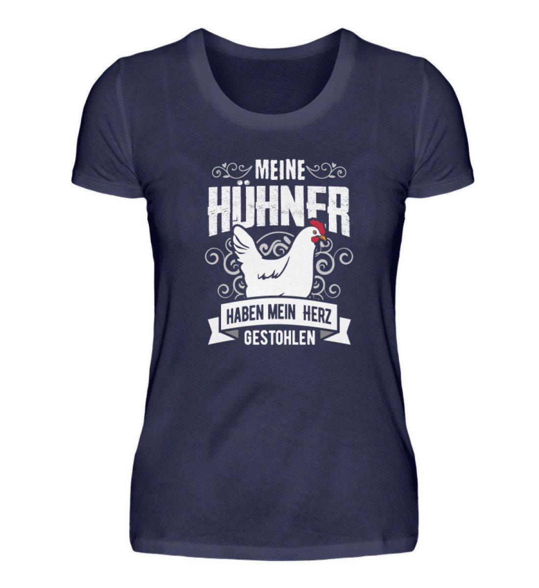 Hühner Herz gestohlen · Damen T-Shirt-Damen Basic T-Shirt-Navy-S-Agrarstarz