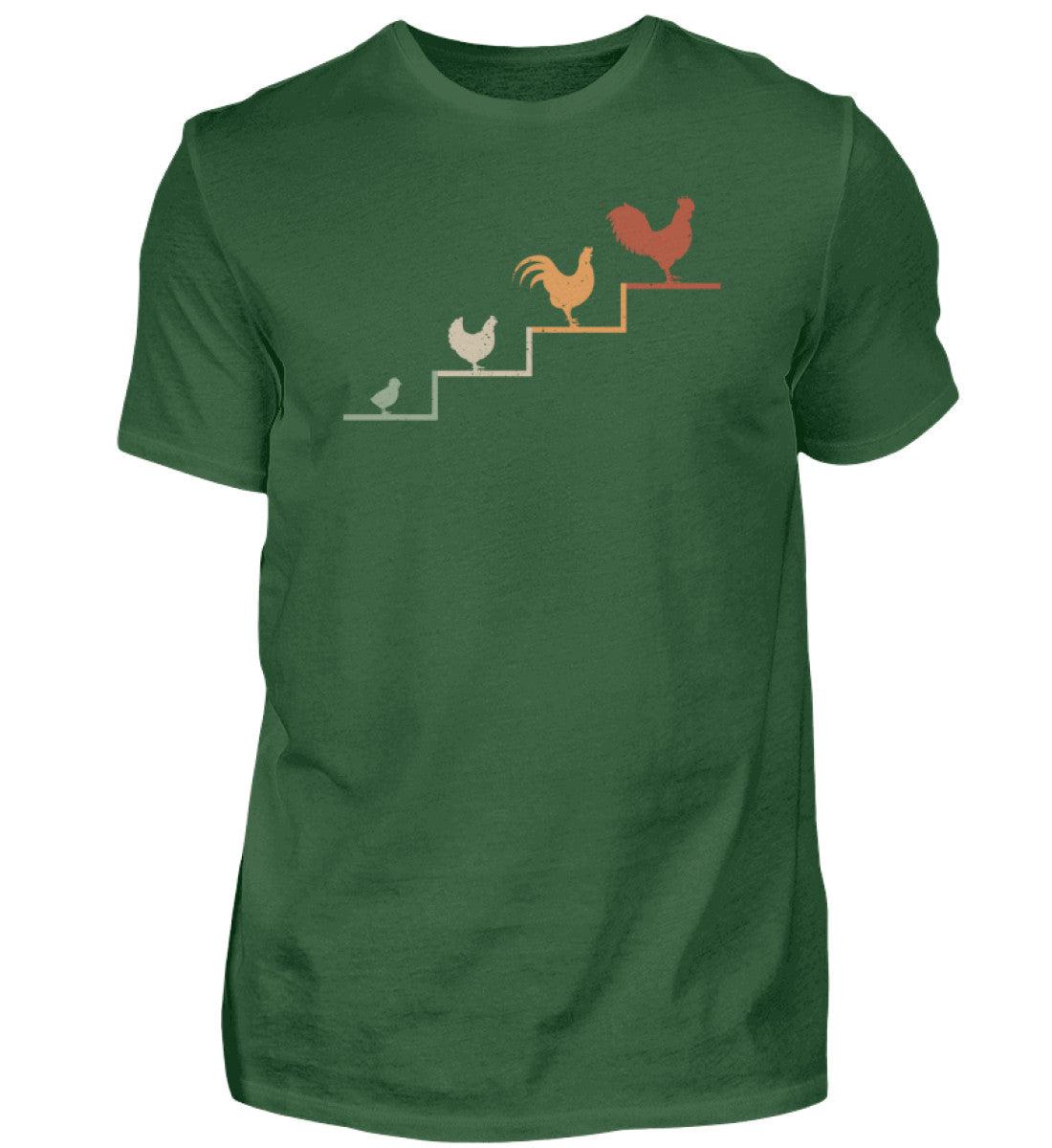 Hühner Treppe · Herren T-Shirt-Herren Basic T-Shirt-Bottle Green-S-Agrarstarz