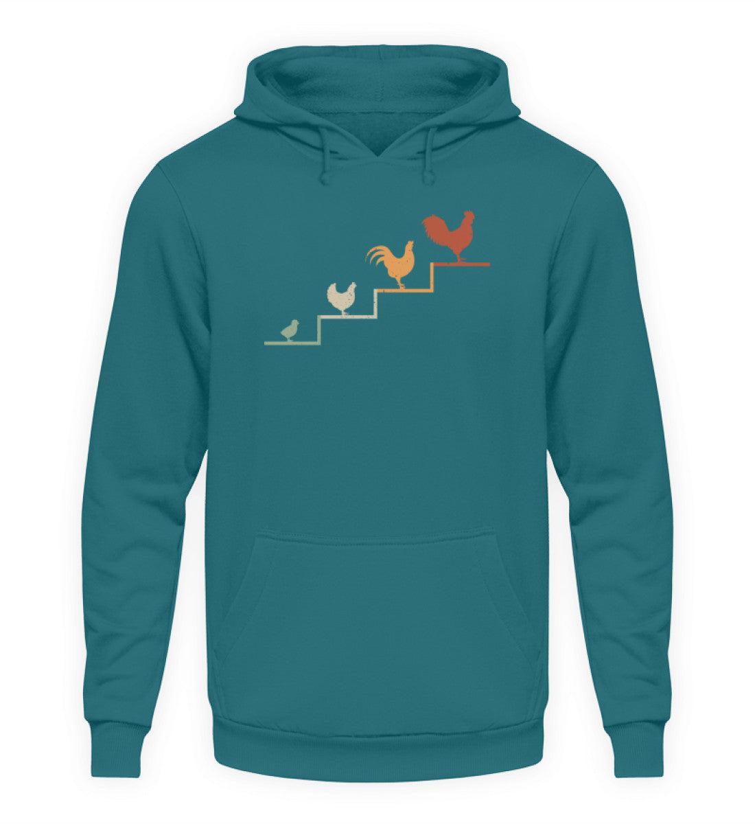 Hühner Treppe · Unisex Kapuzenpullover Hoodie-Unisex Hoodie-Airforce Blue-S-Agrarstarz