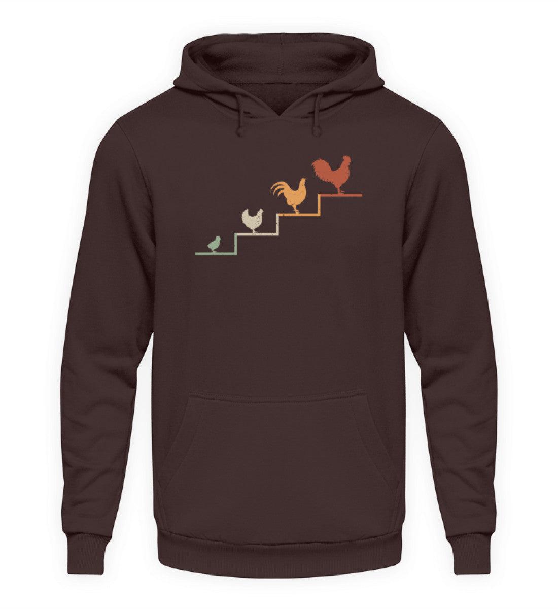 Hühner Treppe · Unisex Kapuzenpullover Hoodie-Unisex Hoodie-Hot Chocolate-S-Agrarstarz