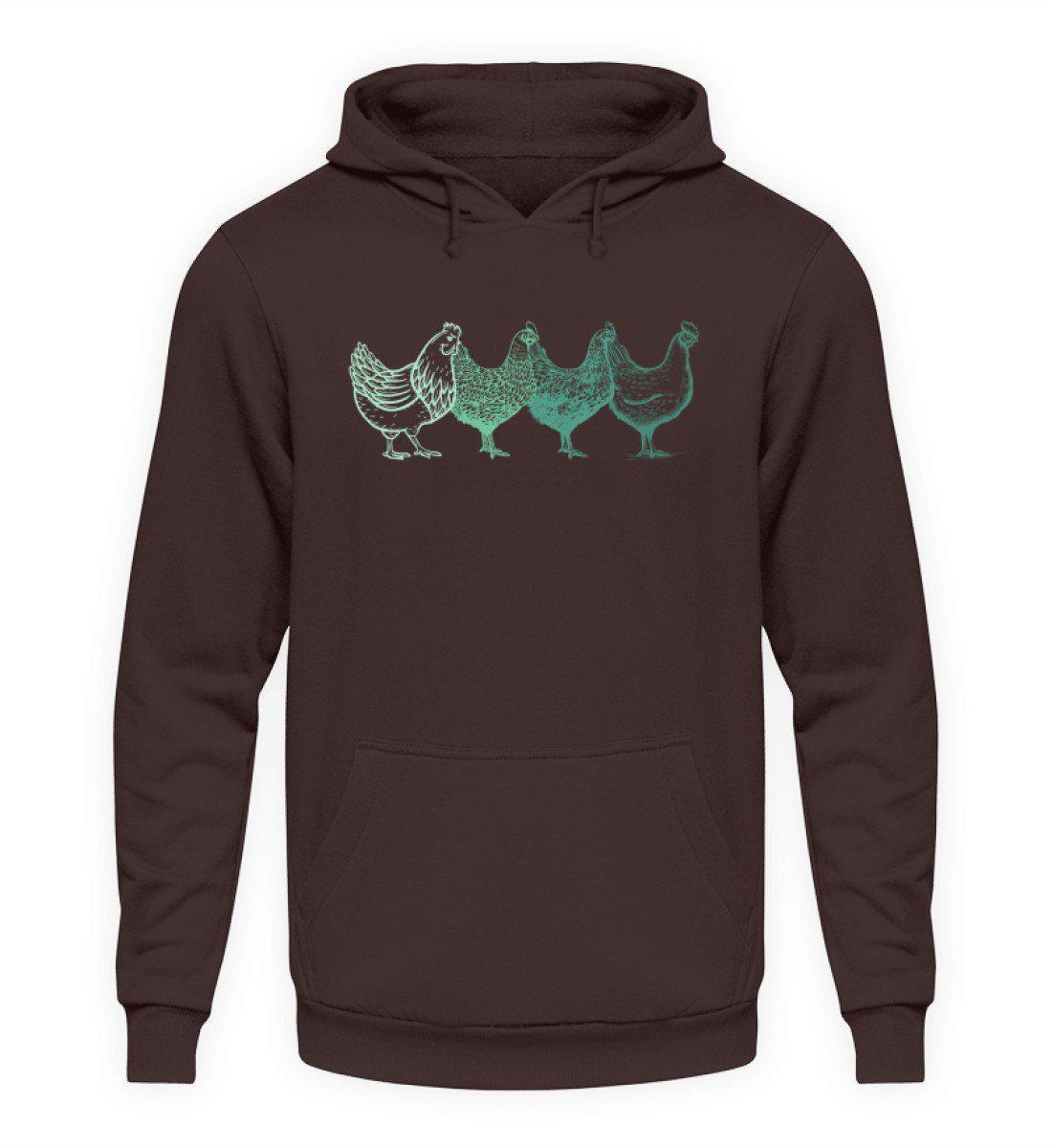 Hühner farbig · Unisex Kapuzenpullover Hoodie-Unisex Hoodie-Hot Chocolate-S-Agrarstarz