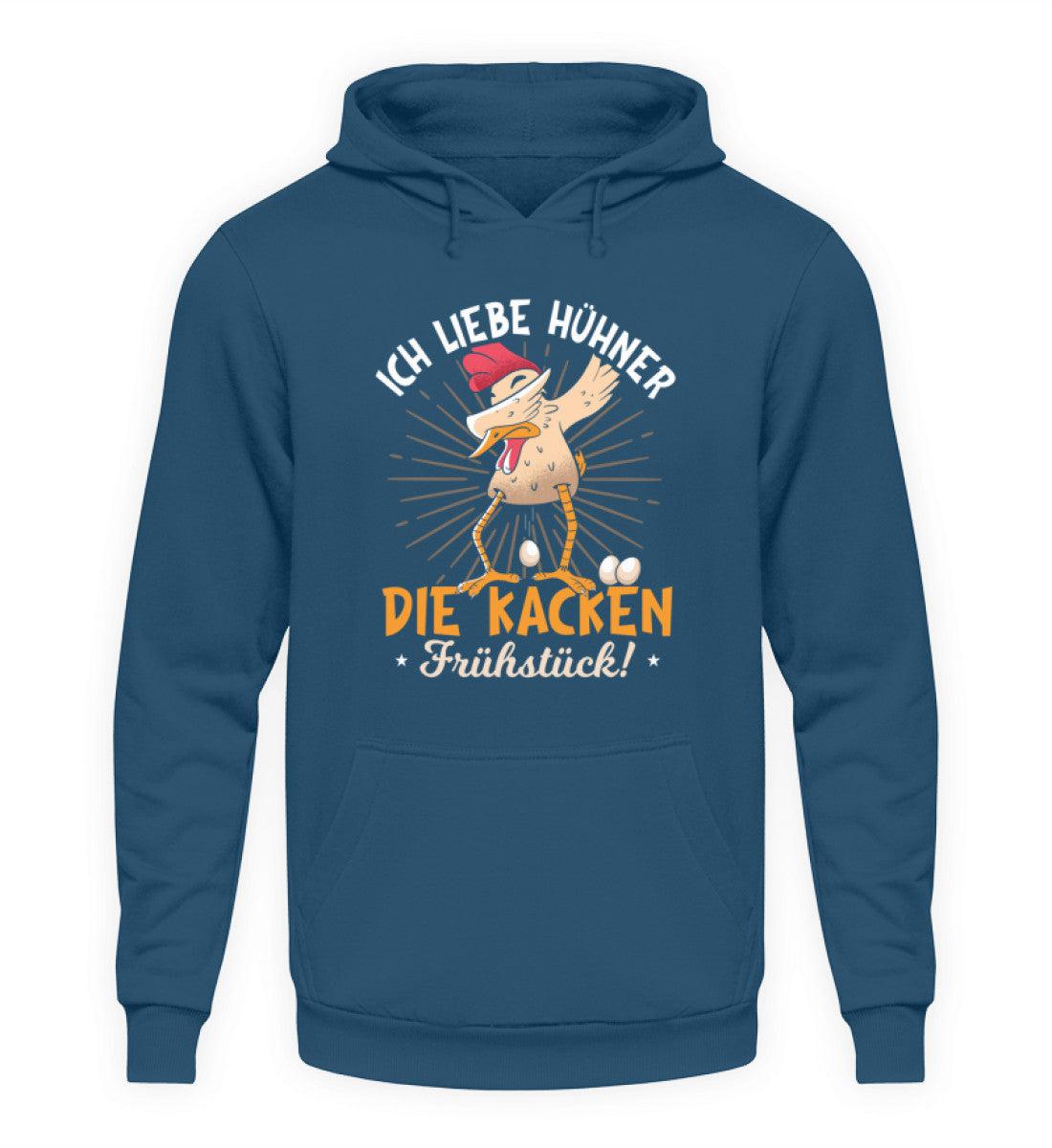 Hühner kacken Frühstück · Unisex Kapuzenpullover Hoodie-Unisex Hoodie-Airforce Blue-S-Agrarstarz