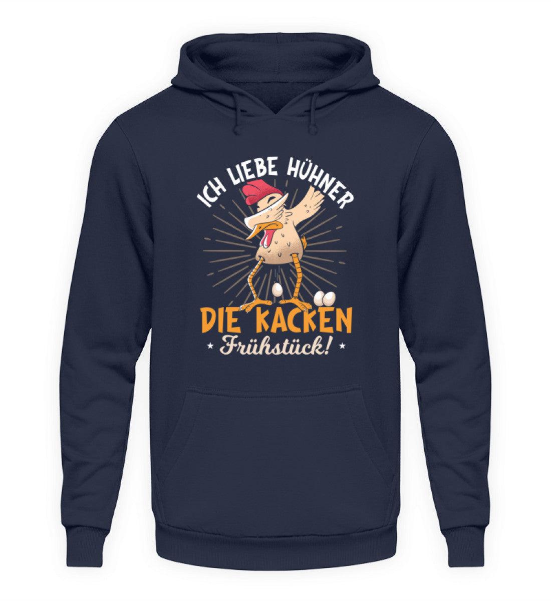 Hühner kacken Frühstück · Unisex Kapuzenpullover Hoodie-Unisex Hoodie-Oxford Navy-S-Agrarstarz
