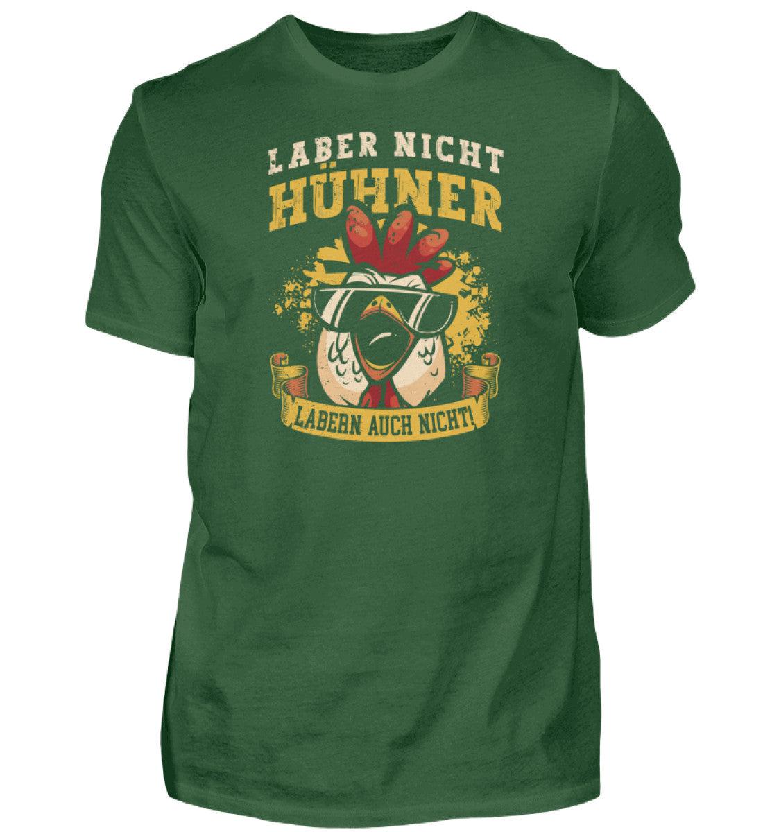 Hühner labern auch nicht · Herren T-Shirt-Herren Basic T-Shirt-Bottle Green-S-Agrarstarz