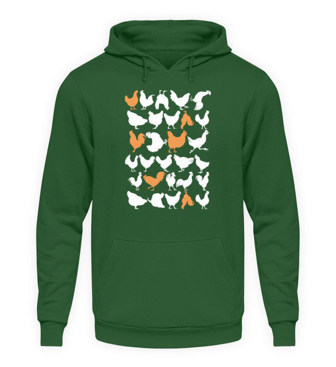 Hühner simple · Unisex Kapuzenpullover Hoodie-Unisex Hoodie-Bottle Green-S-Agrarstarz