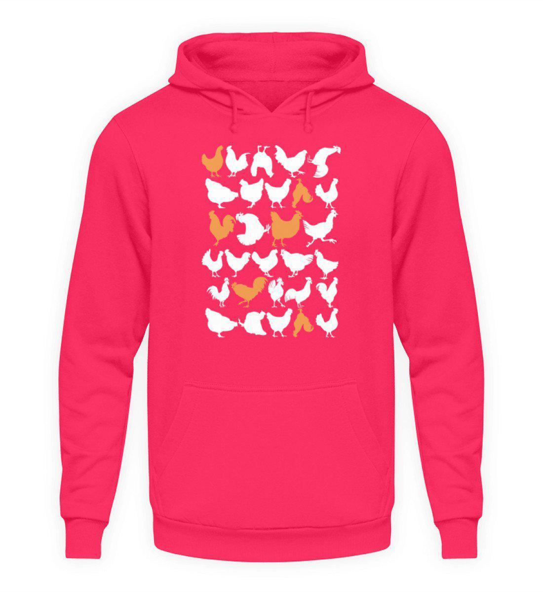 Hühner simple · Unisex Kapuzenpullover Hoodie-Unisex Hoodie-Hot Pink-S-Agrarstarz