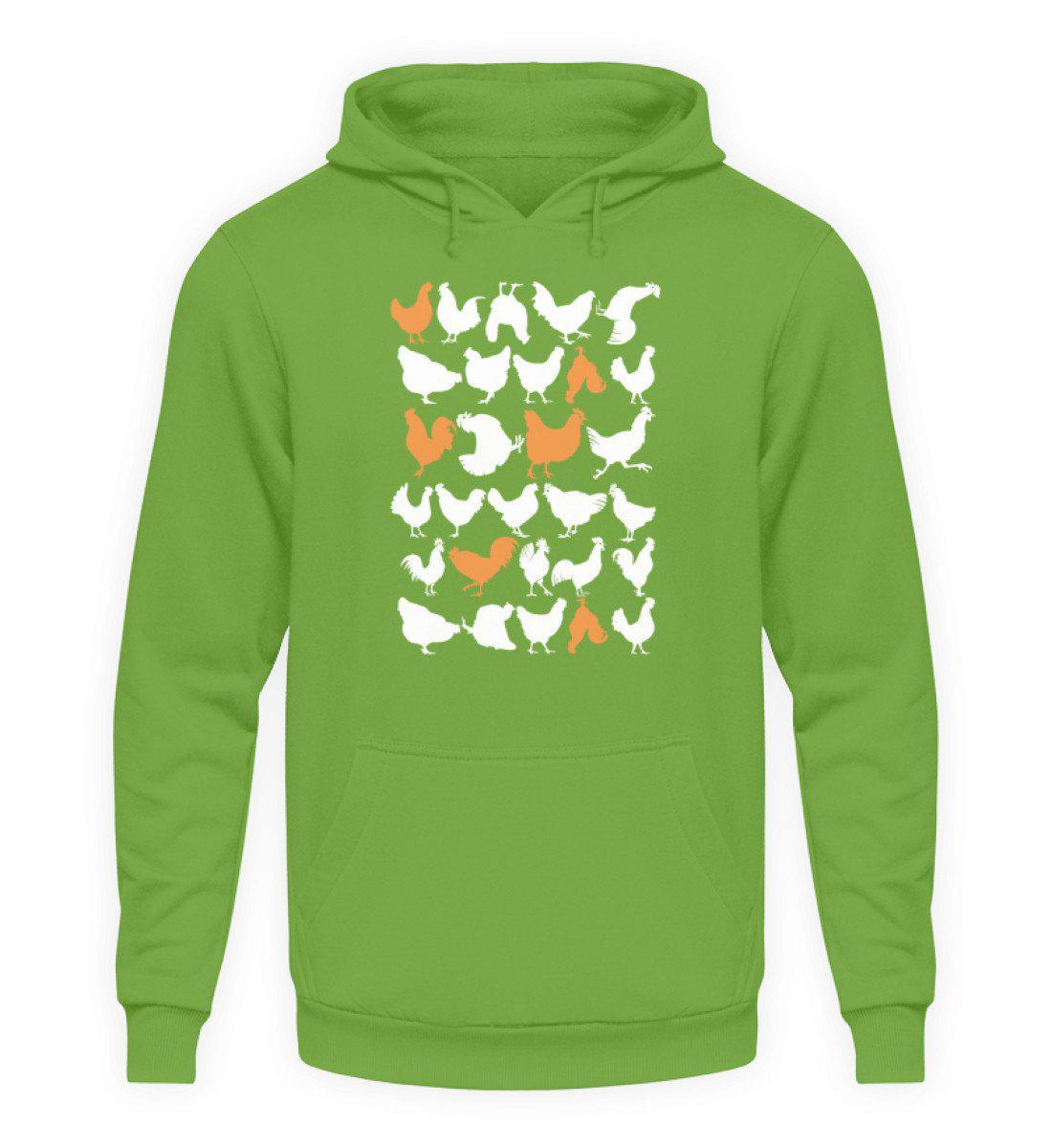 Hühner simple · Unisex Kapuzenpullover Hoodie-Unisex Hoodie-LimeGreen-S-Agrarstarz