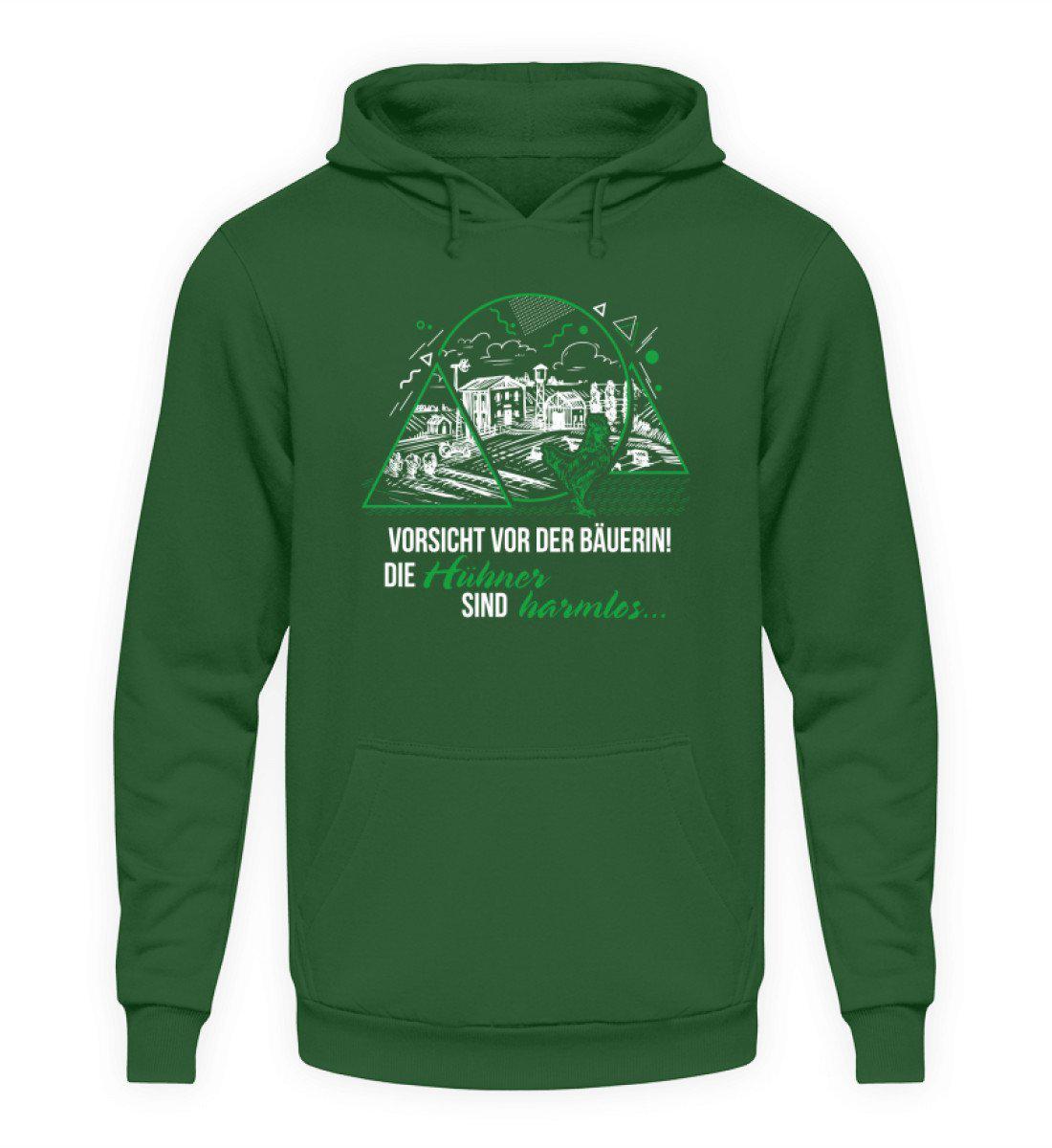 Hühner sind harmlos Geometric · Unisex Kapuzenpullover Hoodie-Unisex Hoodie-Bottle Green-L-Agrarstarz