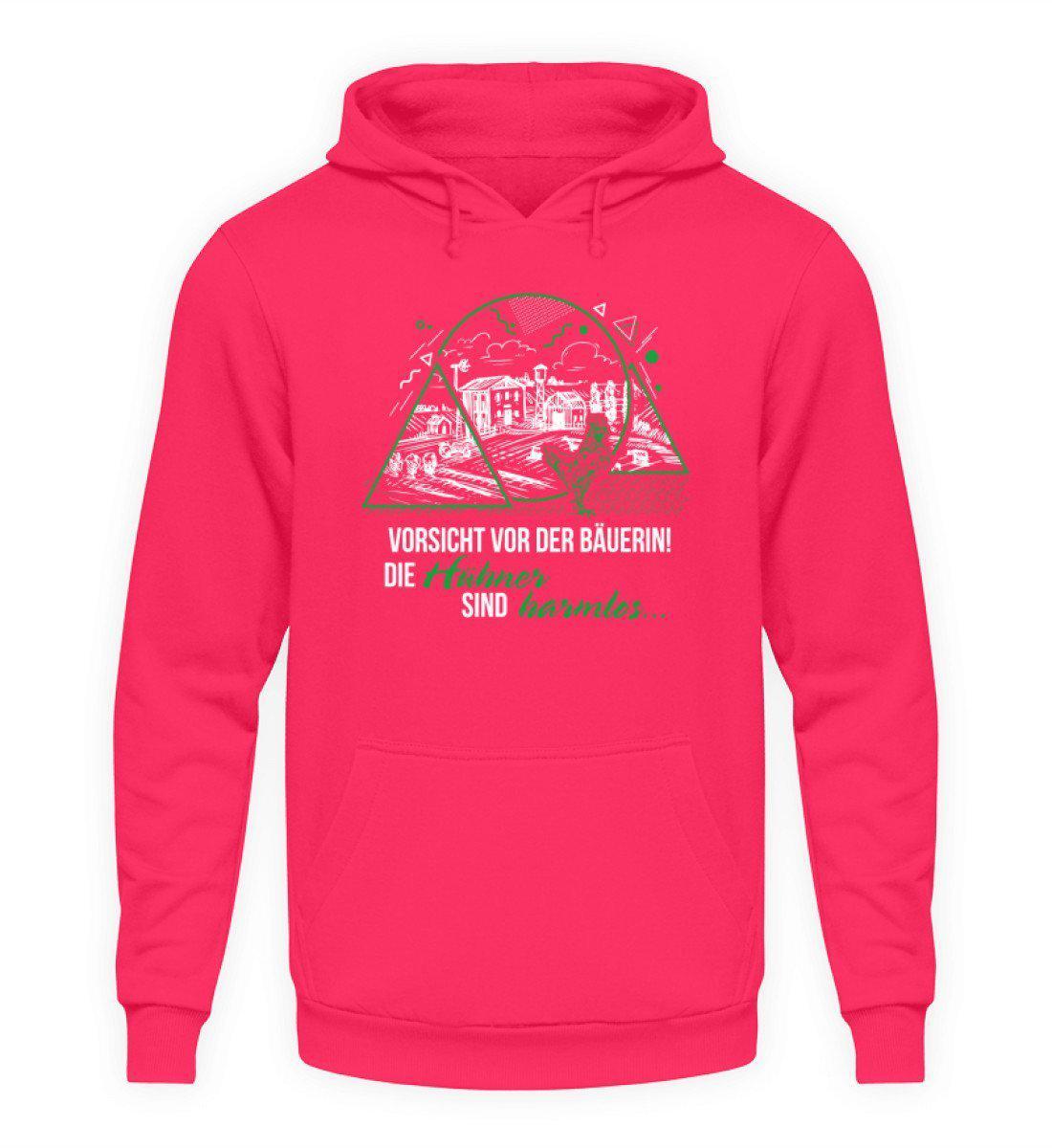 Hühner sind harmlos Geometric · Unisex Kapuzenpullover Hoodie-Unisex Hoodie-Hot Pink-L-Agrarstarz