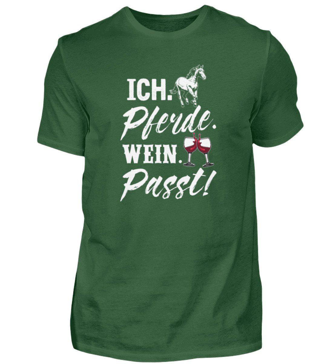 Ich Pferde Wein passt · Herren T-Shirt-Herren Basic T-Shirt-Bottle Green-S-Agrarstarz
