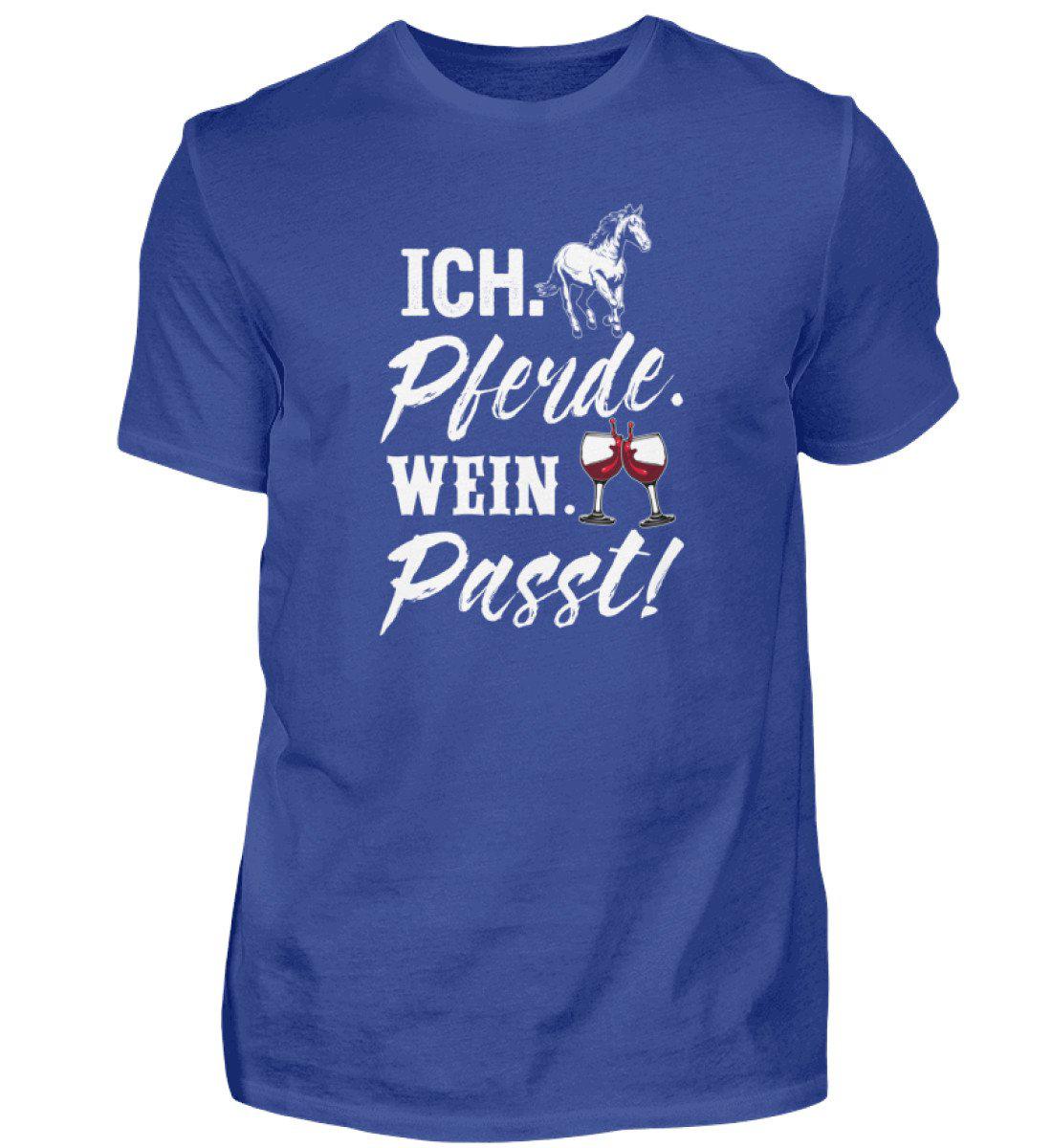 Ich Pferde Wein passt · Herren T-Shirt-Herren Basic T-Shirt-Royal Blue-S-Agrarstarz