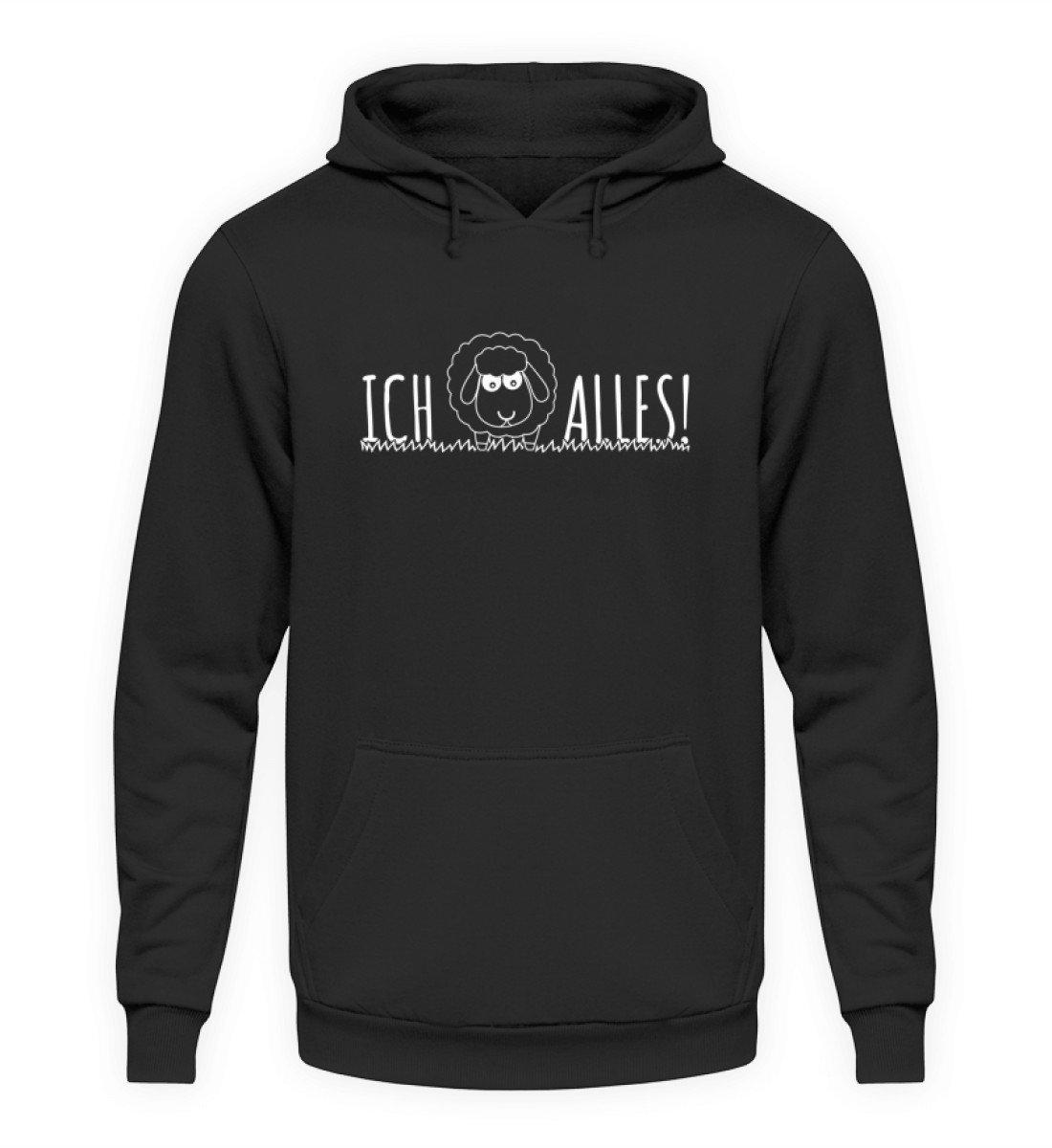Ich Schaf alles - Unisex Kapuzenpullover Hoodie-Unisex Hoodie-Deep Black-S-Agrarstarz