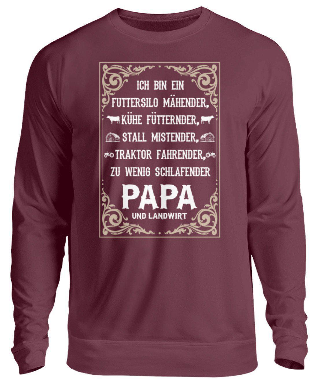 Ich bin Landwirt Papa · Unisex Sweatshirt Pullover-Unisex Sweatshirt-Burgundy-S-Agrarstarz