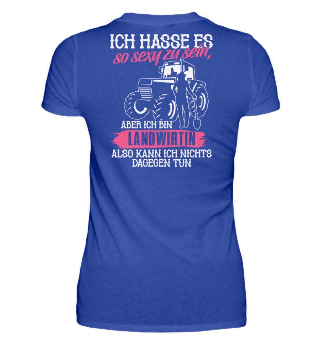 Ich bin Landwirtin · Damen T-Shirt-Damen Basic T-Shirt-Neon Blue-S-Agrarstarz