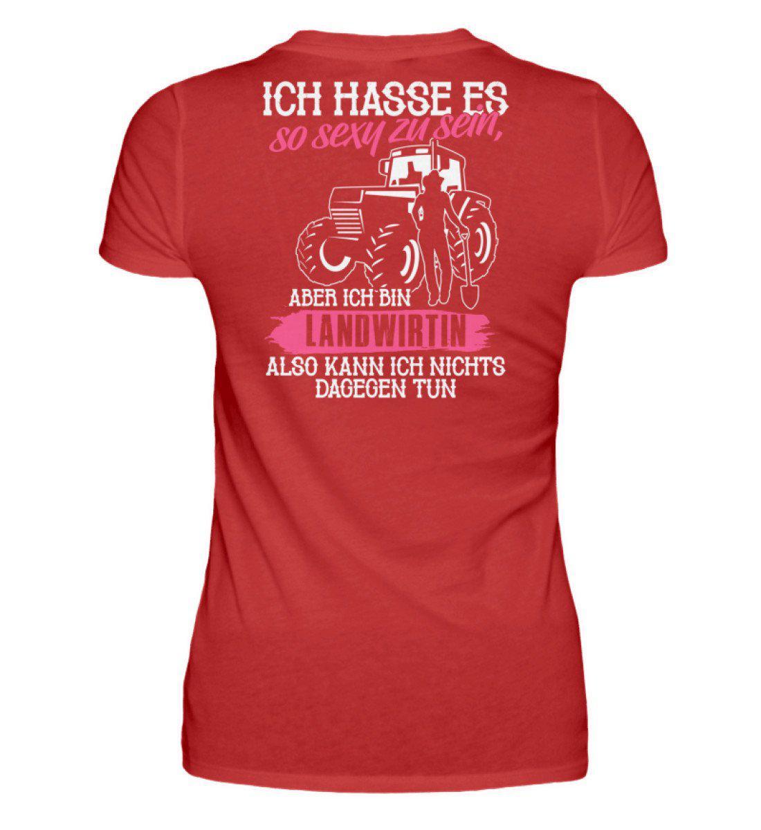 Ich bin Landwirtin · Damen T-Shirt-Damen Basic T-Shirt-Red-S-Agrarstarz