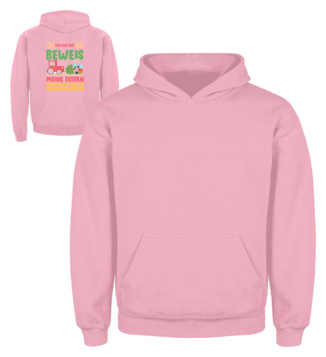 Ich bin der Beweis · Kinder Kapuzenpullover Hoodie-Kinder Hoodie-Baby Pink-3/4 (98/104)-Agrarstarz