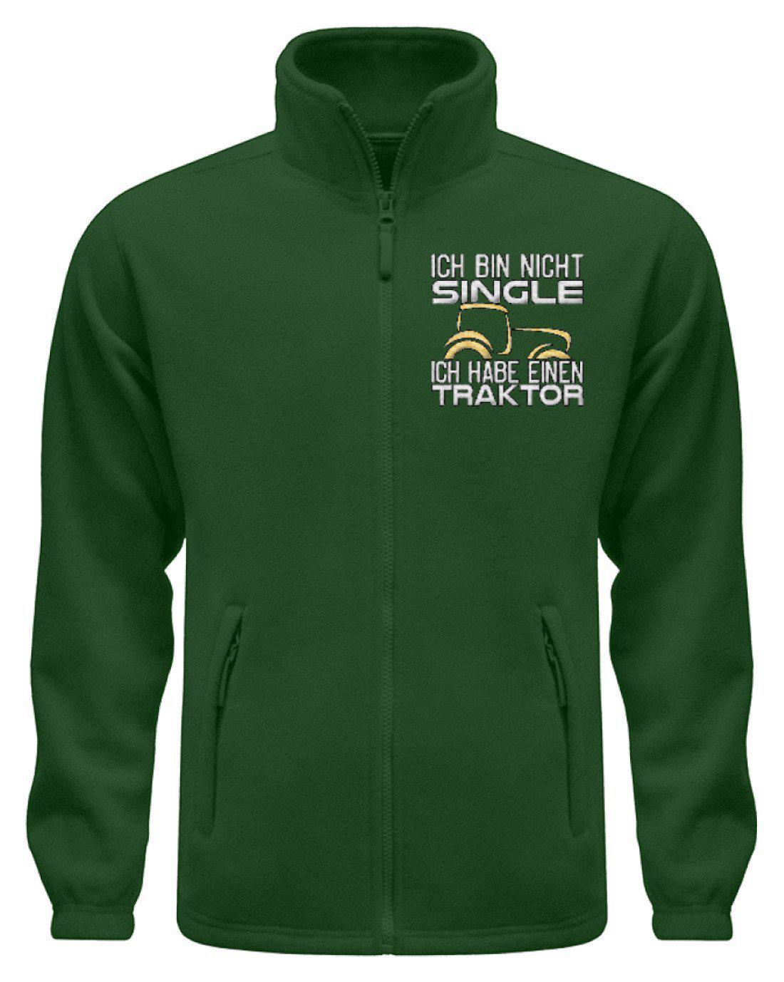 Ich bin nicht Single · Fleece Jacke mit Stick-Fleece Jacke mit Stick-Dark Green-S-Agrarstarz