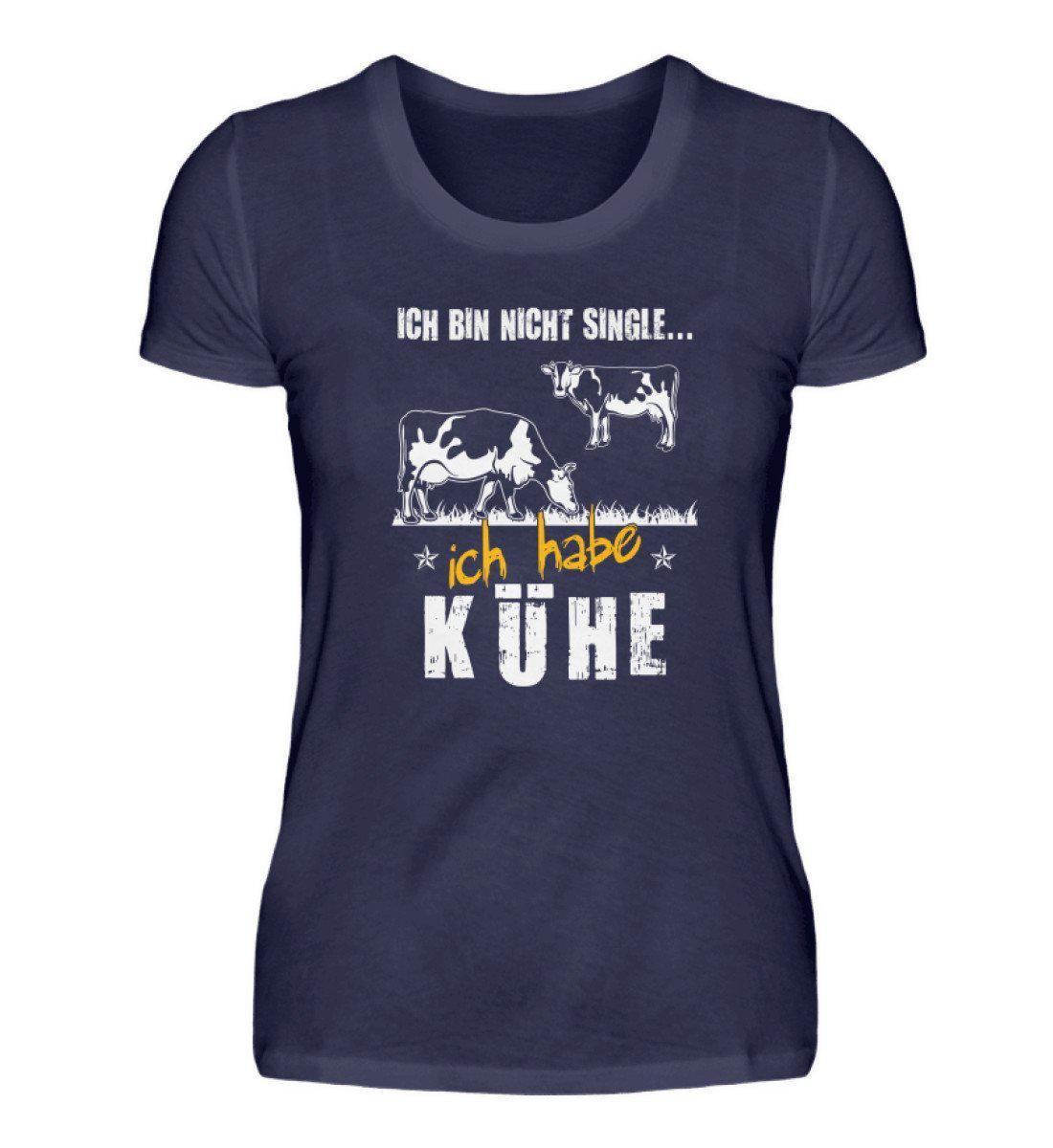 Ich bin nicht single Kühe · Damen T-Shirt-Damen Basic T-Shirt-Navy-S-Agrarstarz